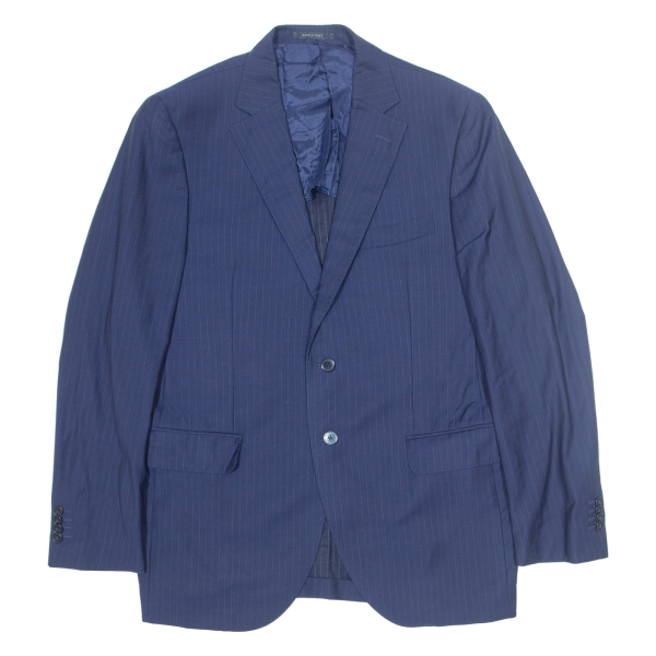 BOGGI Reda Mens Blazer Jacket Blue Wool Striped L Sale