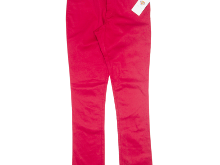 DICKIES Workwear Womens Trousers Red Slim Bootcut W30 L32 Online Sale