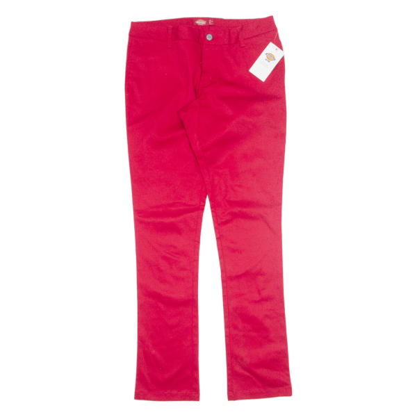 DICKIES Workwear Womens Trousers Red Slim Bootcut W30 L32 Online Sale