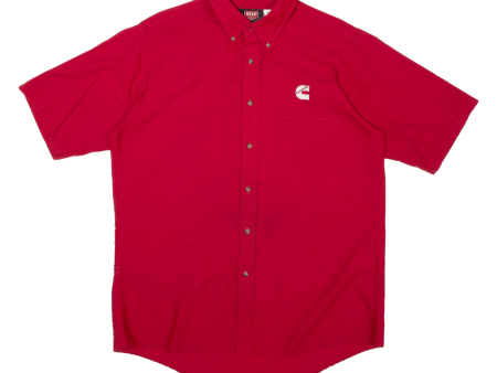 RED KAP Mens Worker Shirt Red L Online Hot Sale