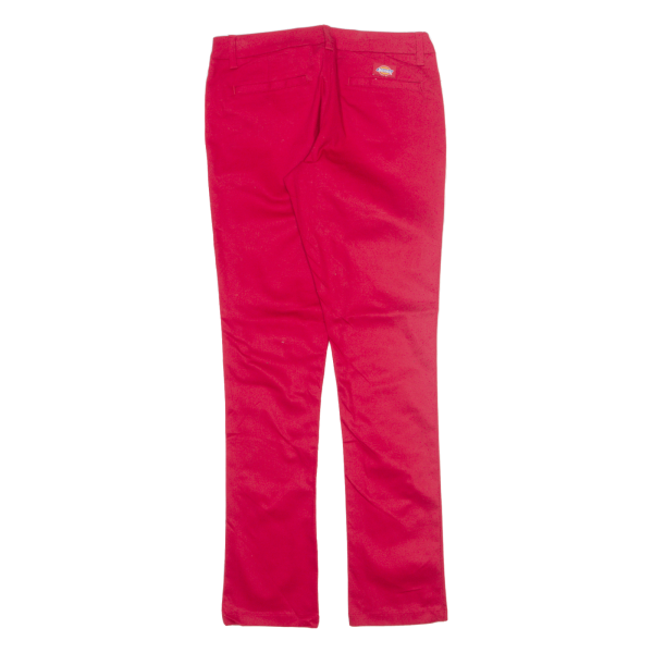 DICKIES Workwear Womens Trousers Red Slim Bootcut W30 L32 For Sale