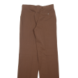 ANDRE LAURENT Pleated Womens Trousers Brown Regular Straight Wool W31 L36 For Discount