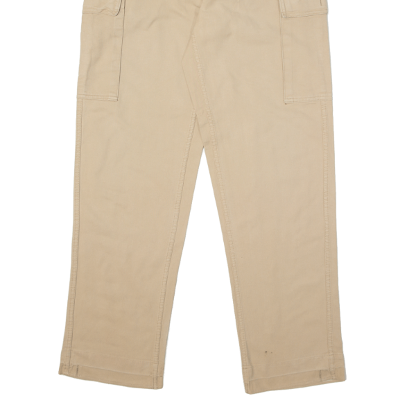 Cargo Mens Trousers Beige Regular Straight W34 L32 Online now