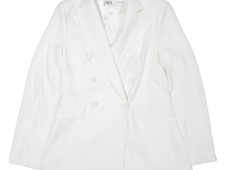 ZARA Womens Blazer Jacket White XS Cheap