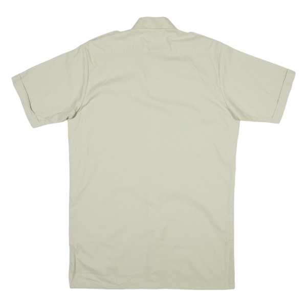 JUKE BOX Mens Plain Shirt Beige S For Sale