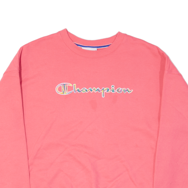 CHAMPION Womens Sweatshirt Pink S Cheap