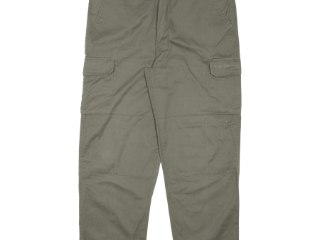 BLUE RIVER Cargo Mens Trousers Green Regular Straight W41 L29 Online