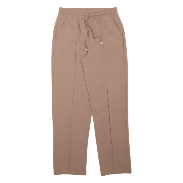 CITY LIFE Pleated Womens Trousers Brown Relaxed Straight W29 L29 Supply