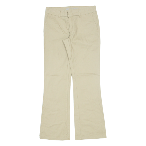 DICKIES Workwear Womens Trousers Beige Slim Bootcut W30 L31 on Sale