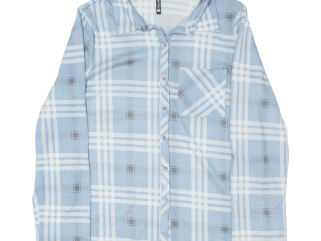 CHICOREE Womens Shirt Blue Plaid Long Sleeve M Sale