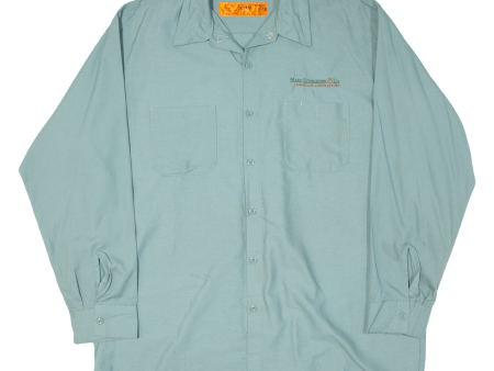 RED KAP Mens Worker Shirt Green XL Online Hot Sale