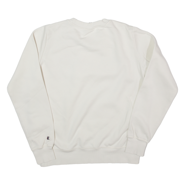 CHAMPION Womens Sweatshirt Cream L Supply