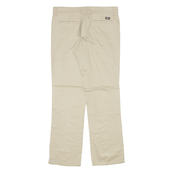 DICKIES Workwear Womens Trousers Beige Relaxed Straight W33 L32 on Sale