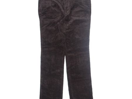 CHAPS Womens Corduroy Trousers Brown Slim Straight W33 L32 Online Sale