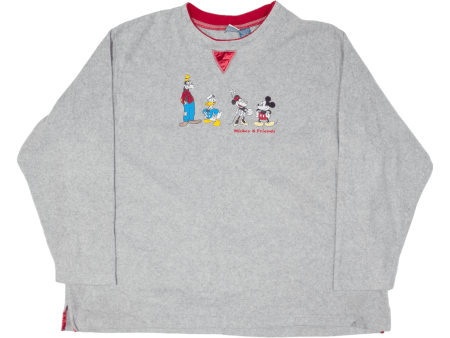 DISNEY Mickey & Friends Womens Fleece Grey 3XL Online now