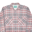 Mens Shirt Red Plaid Long Sleeve L For Discount