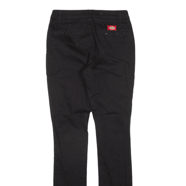 DICKIES Workwear Womens Trousers Black Slim Skinny W24 L31 on Sale