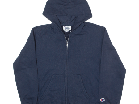 CHAMPION Boys Blue Hoodie Full Zip M Online now