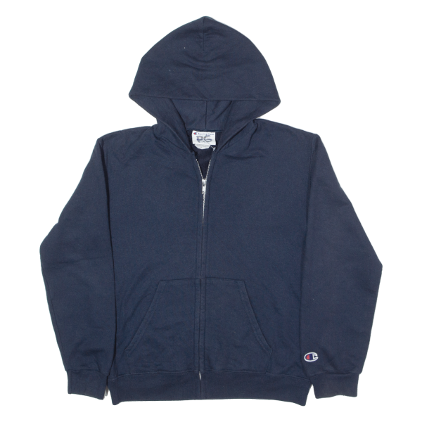 CHAMPION Boys Blue Hoodie Full Zip M Online now