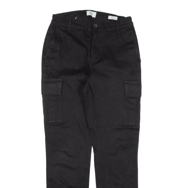 C&A Cargo Womens Trousers Black Regular Tapered W26 L32 on Sale