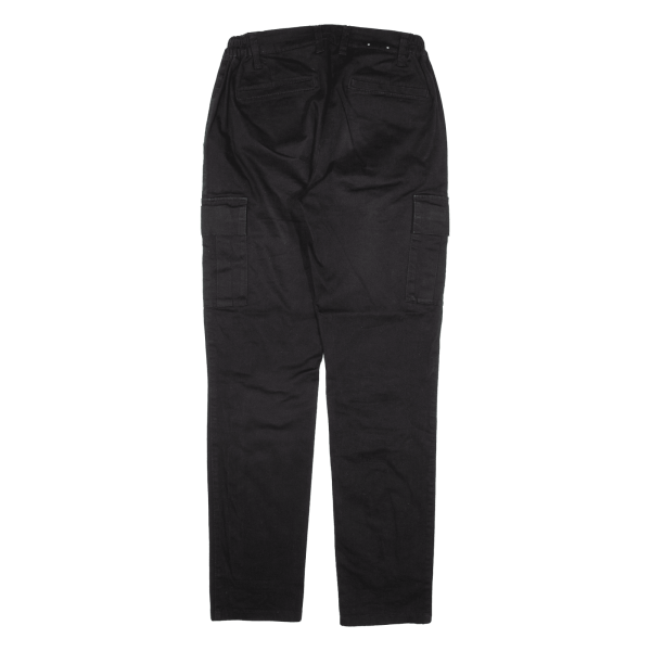 C&A Cargo Womens Trousers Black Regular Tapered W26 L32 on Sale