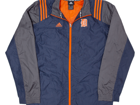 ADIDAS Detroit Tigers Boys Windbreaker Jacket Blue USA XL Fashion