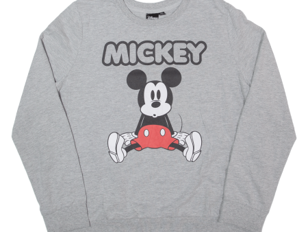 DISNEY Mickey Mouse Womens Sweatshirt Grey 2XL Online now