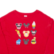 DISNEY Mickey Mouse and Friends Womens Sweatshirt Red XL Cheap