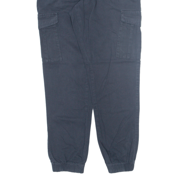 BRAVE SOUL Cargo Jogger Mens Trousers Blue Regular Tapered W28 L28 Hot on Sale