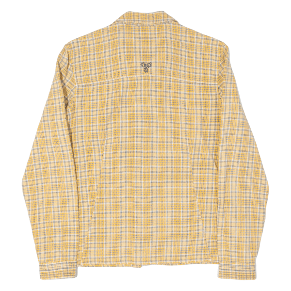 JACK WOLFSKIN Womens Shirt Yellow Plaid Long Sleeve M on Sale