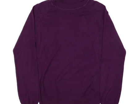 Womens Jumper Purple Roll Neck M Online Sale