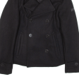 ARMANI EXCHANGE Womens Pea Coat Black Knit XS Online Sale