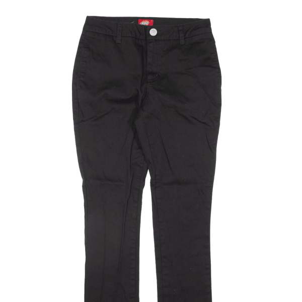 DICKIES Workwear Womens Trousers Black Slim Skinny W24 L31 on Sale