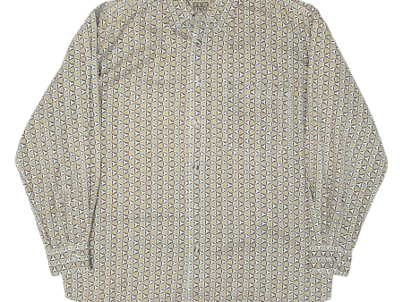 YES OR NO Mens Shirt Blue Crazy Pattern Long Sleeve S Online