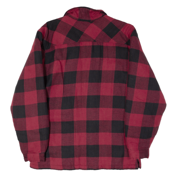 BASIC EDITIONS Boys Lumberjack Shirt Red Check Long Sleeve L Supply