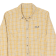 JACK WOLFSKIN Womens Shirt Yellow Plaid Long Sleeve M on Sale