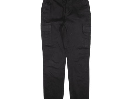 C&A Cargo Womens Trousers Black Regular Tapered W26 L32 on Sale