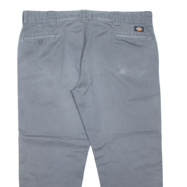 DICKIES Workwear Mens Trousers Grey Slim Straight W43 L27 on Sale