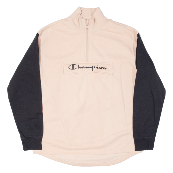 CHAMPION Boys Sweatshirt Pink 1 4 Zip 15-16Y on Sale