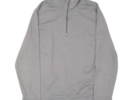 CALVIN KLEIN Mens Sweatshirt Grey 1 4 Zip S on Sale