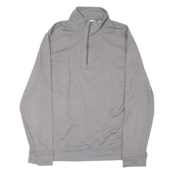 CALVIN KLEIN Mens Sweatshirt Grey 1 4 Zip S on Sale