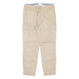 CLOSED Cargo Mens Trousers Beige Slim Tapered Linen W32 L25 Sale