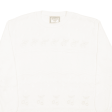 CARLOTTA Lemon Cherry Womens Patterned Jumper Cream Chunky Knit L Sale