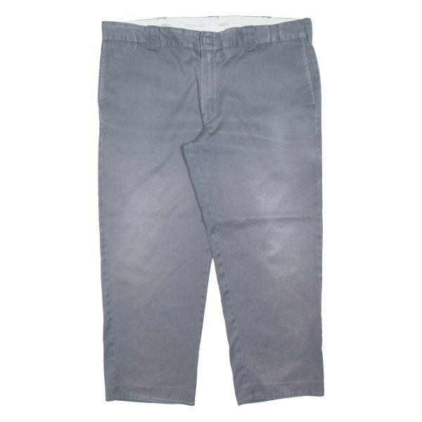 DICKIES Workwear Mens Trousers Grey Slim Straight W43 L27 on Sale