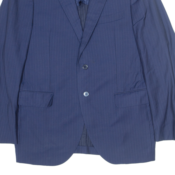 BOGGI Reda Mens Blazer Jacket Blue Wool Striped L Sale