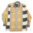 Mens Shirt Beige Check Long Sleeve M Sale