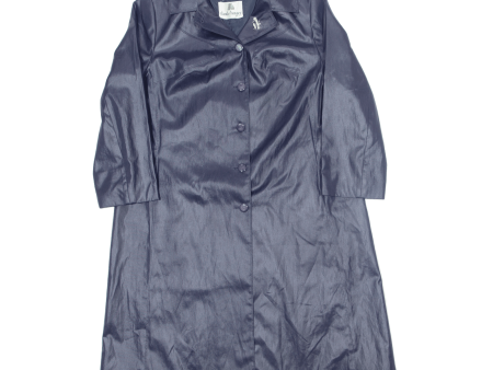 CLAUDE HARVEY Womens Trench Coat Blue 90s M Discount