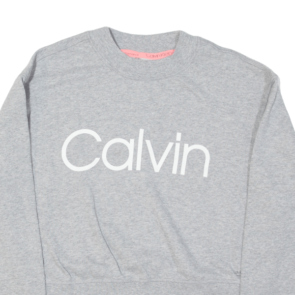 CALVIN KLEIN Performance Womens Sweatshirt Grey L For Sale