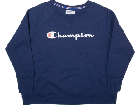 CHAMPION Womens Sweatshirt Blue XL Supply