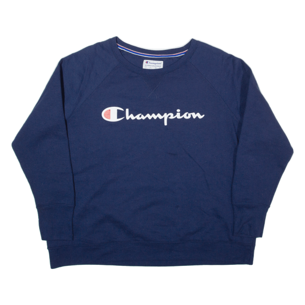 CHAMPION Womens Sweatshirt Blue XL Supply